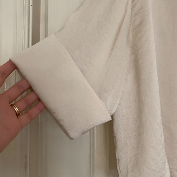 Open Edit Satin Camp Shirt Size M EUC - Picture 3 of 5